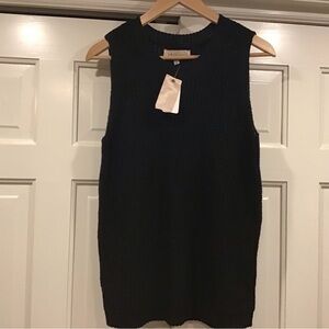 Philosophy NWT Black V-Neck Cable Sweater Vest Classic Acedemia Capsule Preppy